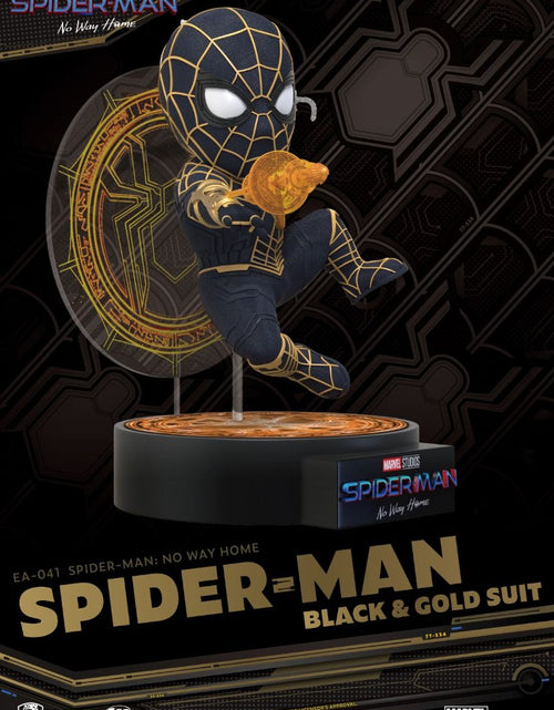 Load image into Gallery viewer, Beast Kingdom EA-041 Spider-Man: No way home Spider-Man Black &amp; Gold Suit
