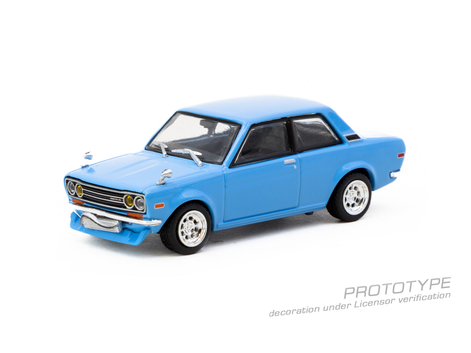Tarmac Works 1/64 Datsun 510 Light Blue Diecast Model Car