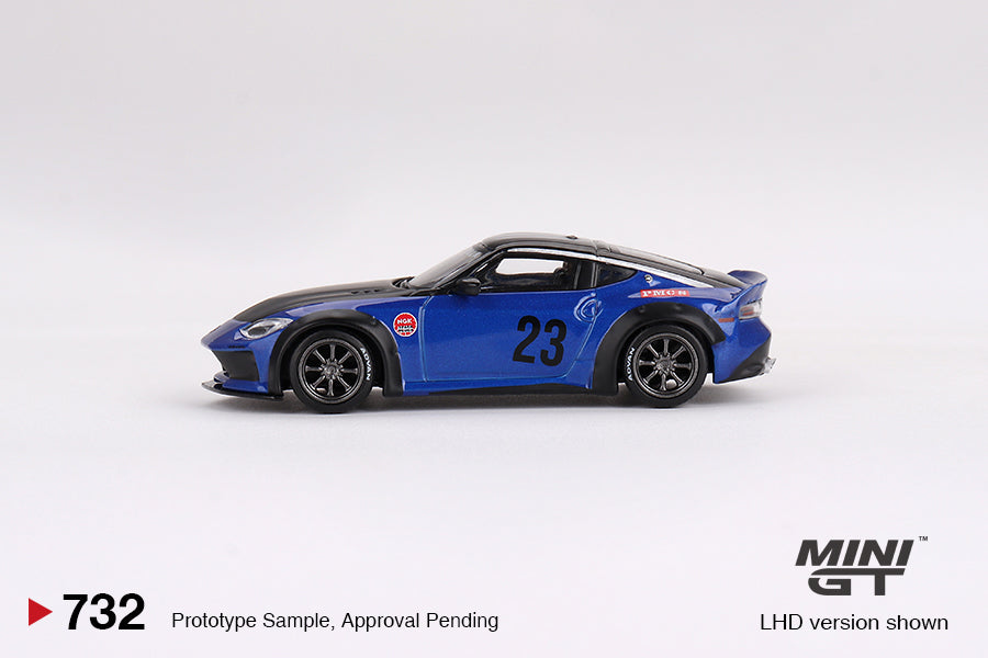 Mini GT #732 1/64 Nissan Z LB NATION WORKS Seiran Blue Model Car RHD