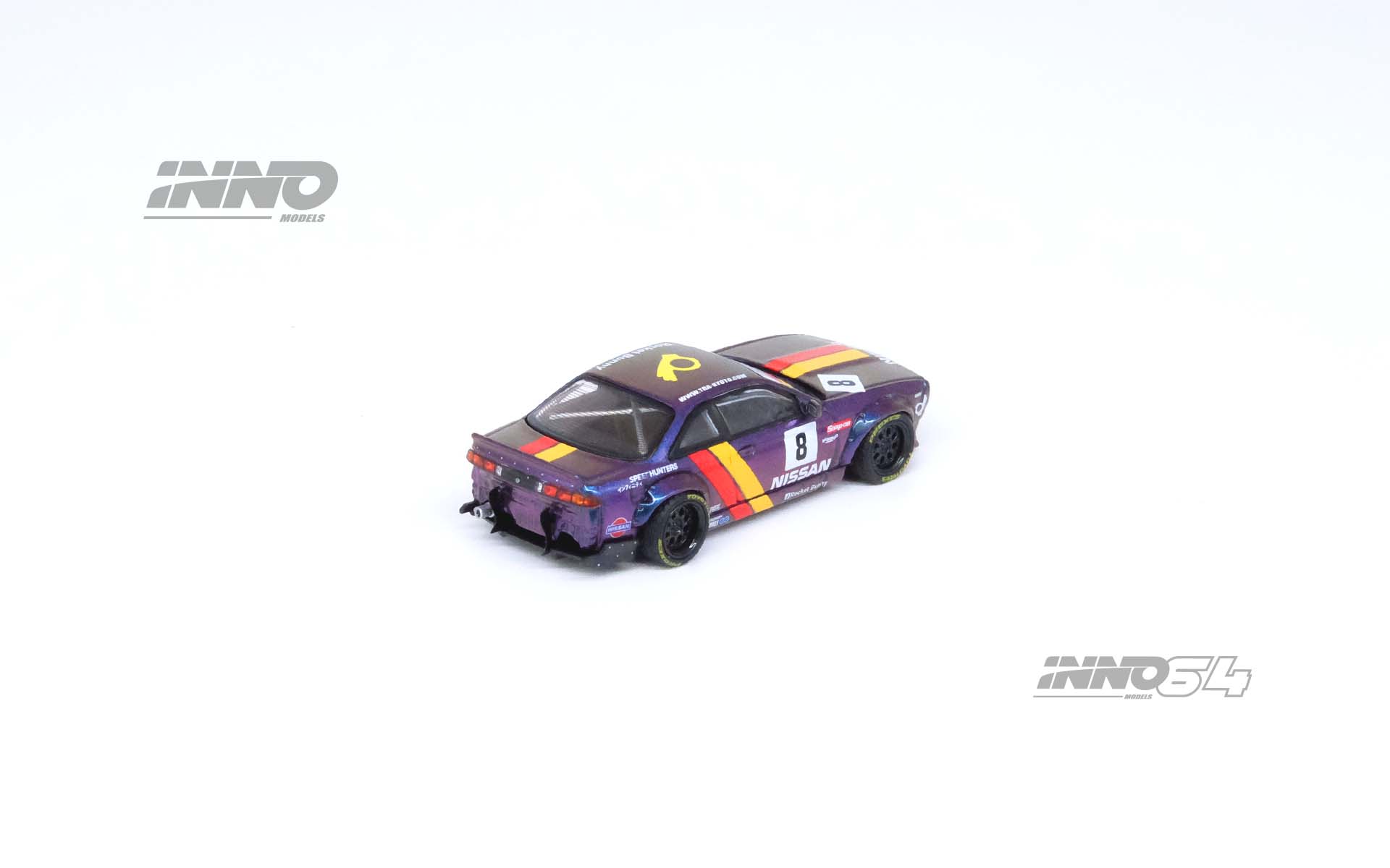 INNO64 model 1/64 Nissan silvia (s14) boss "rocket bunny" purple