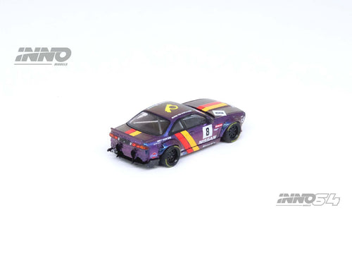 Load image into Gallery viewer, INNO64 model 1/64 Nissan silvia (s14) boss "rocket bunny" purple
