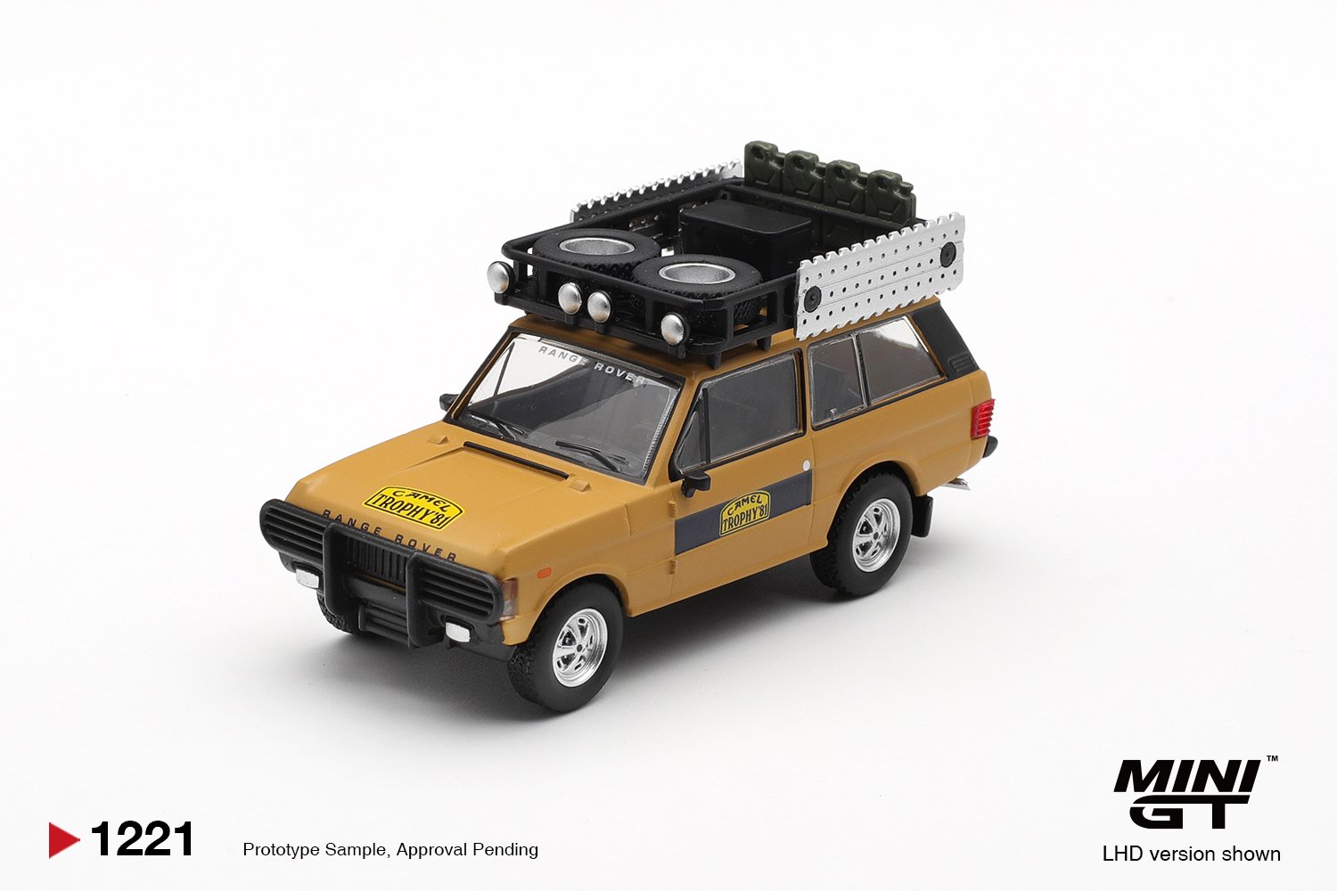MINI GT #1221 Range Rover 1981 Camel Trophy Sumatra K.Stoppa & A.Val