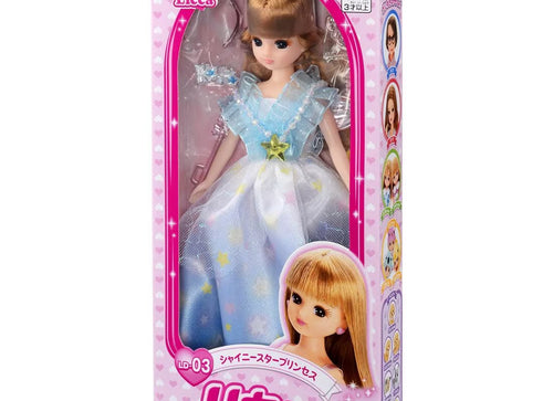 Load image into Gallery viewer, Takara Tomy Licca Chan Doll Set LD-03 Shiny Star Princess w/ Dress Set
