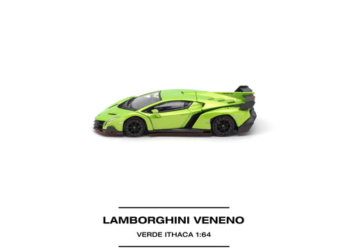 Load image into Gallery viewer, (Pre-order) POP RACE LAMBORGHINI VENENO VERDE ITHACA Diecast Model Car #PR640532
