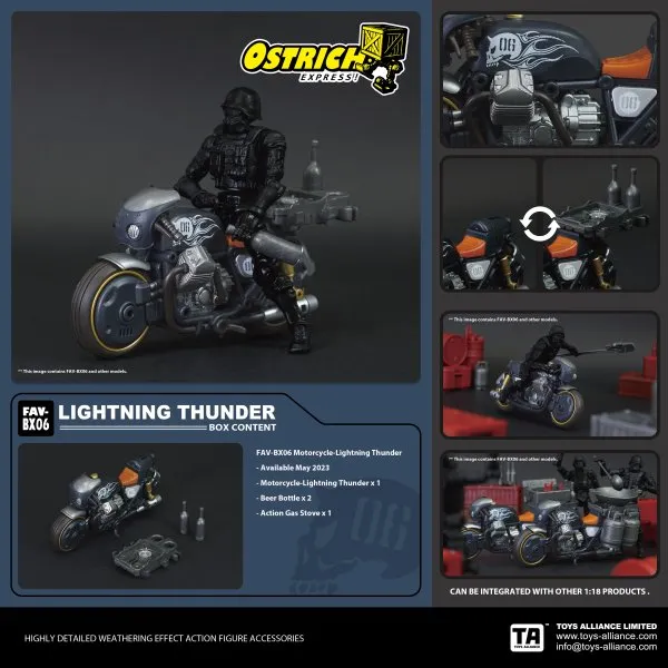 TOYS ALLIANCE OSTRICH EXPRESS FAV-BX06 1:18 Lightning Thunder Vehicle Model