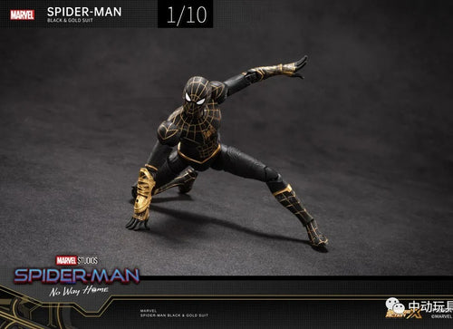 Load image into Gallery viewer, ZD Toys Marvel Avengers 1/10 Spiderman Black Gold Suit No Way Home Action Figure
