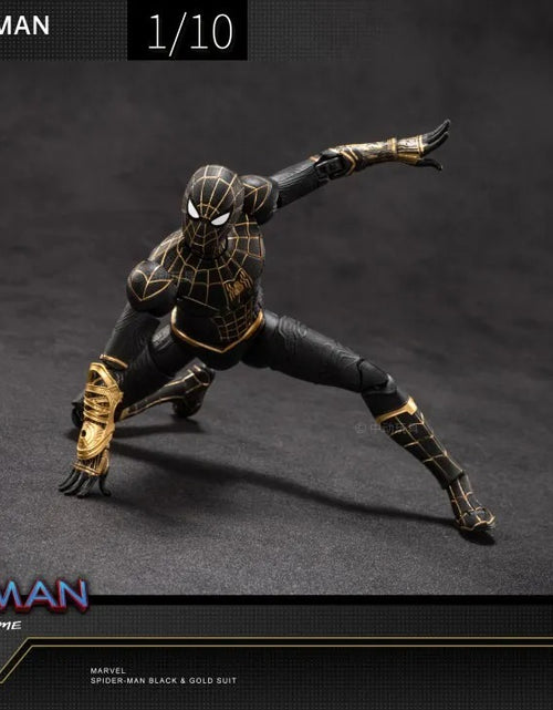 Load image into Gallery viewer, ZD Toys Marvel Avengers 1/10 Spiderman Black Gold Suit No Way Home Action Figure
