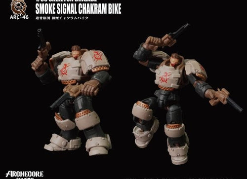 Load image into Gallery viewer, ARCHECORE ARC-46 Skeleton Brigade Smoke Signal Chakram Bike Figure Set
