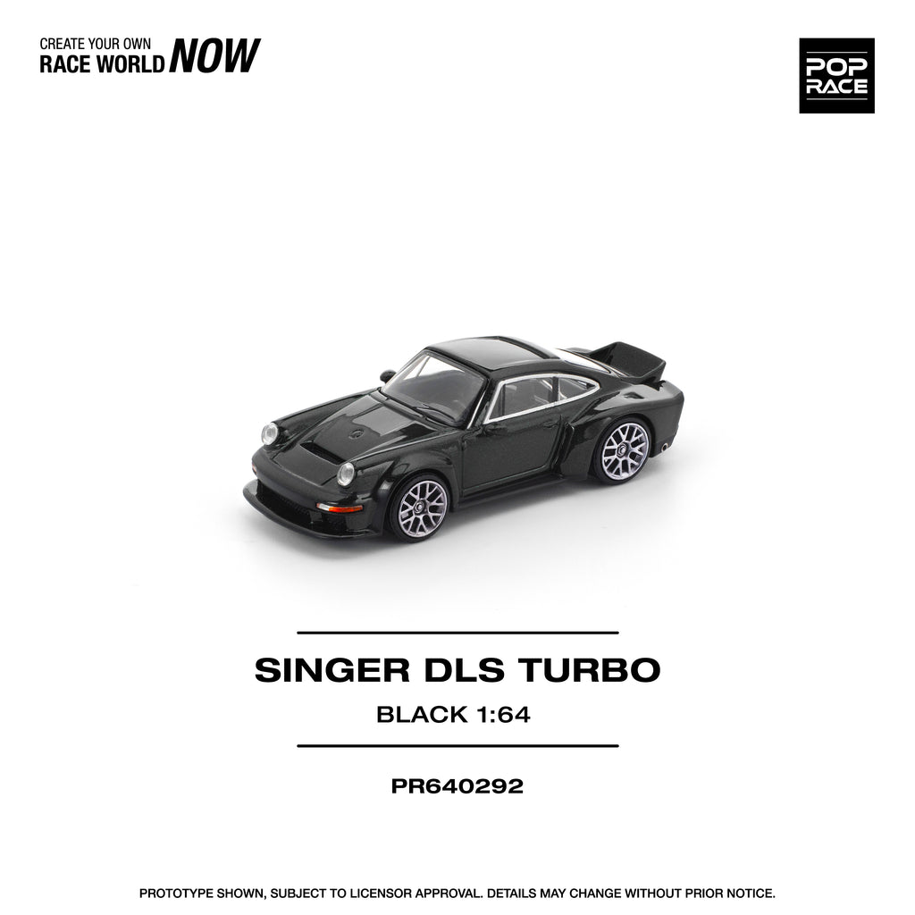 (Pre-order) POPRACE 1/64 SINGER DLS TURBO (ROAD) BLACK Diecast Model Car