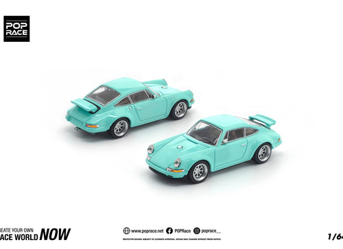Load image into Gallery viewer, (Pre-order) POPRACE 1/64 SINGER 964  BLUE Diecast Model Car
