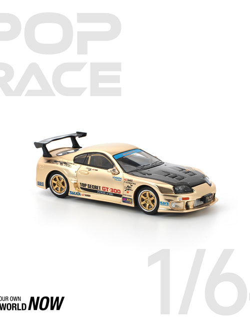 Load image into Gallery viewer, POPRACE 1/64 TOP SECRET GT300 SUPRA - CHROME GOLD Diecast Model Car
