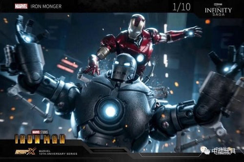 Load image into Gallery viewer, ZD Toys Marvel 1/10 Iron Man MK3 &amp; Iron Monger Action Figure Set Light Up Ver.

