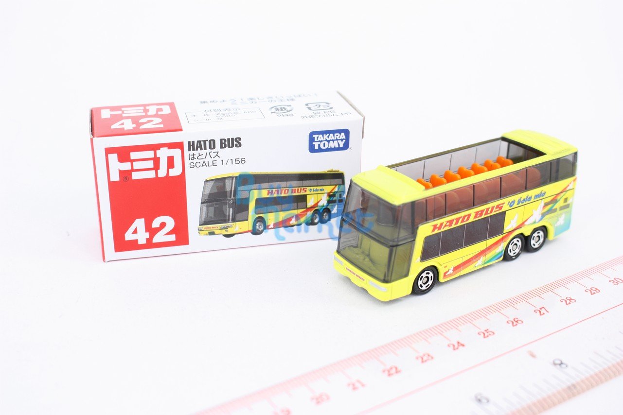 Takara Tomy Tomica #42 MIT. Fuso Aero King Hato Bus 1st 1/156 Diecast Toy Car