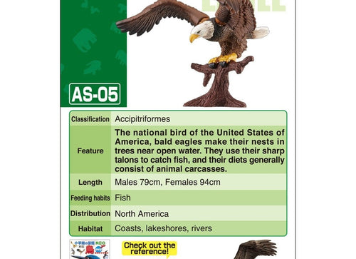 Load image into Gallery viewer, Takara Tomy ANIA Animal AS-05 Bald Eagle Mini Action Figure Eductional Toy Japan
