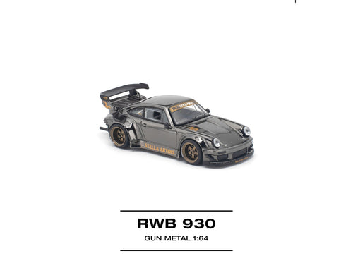 Load image into Gallery viewer, (Pre-order) POPRACE 1/64 - RWB 930 GUN METAL Opening Rear Engine Cover
