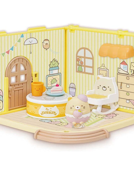 Takara Tomy Welcome to the Sumikko Gurashi Sticky Sumikko Room Cat Tea Time