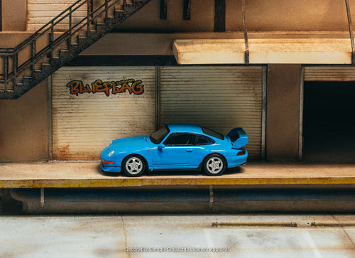 Load image into Gallery viewer, (Pre-order) Tarmac Works 1/64 Porsche 911 993 Cup Riviera blue Diecast Model Car
