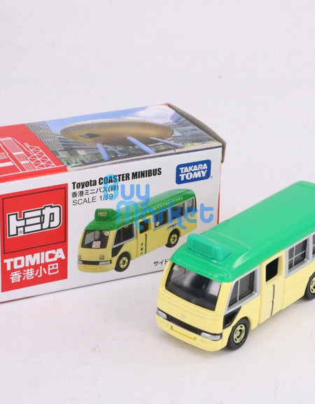 Takara Tomy TOMICA Hong Kong Minibus Toyota COASTER Green Scale 1/89 Diecast car