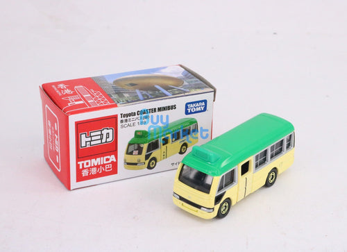 Load image into Gallery viewer, Takara Tomy TOMICA Hong Kong Minibus Toyota COASTER Green Scale 1/89 Diecast car
