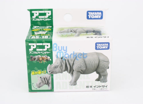 Load image into Gallery viewer, Takara Tomy ANIA Animal Action Figure AS-18 Indian Rhinoceros Unicornis Model
