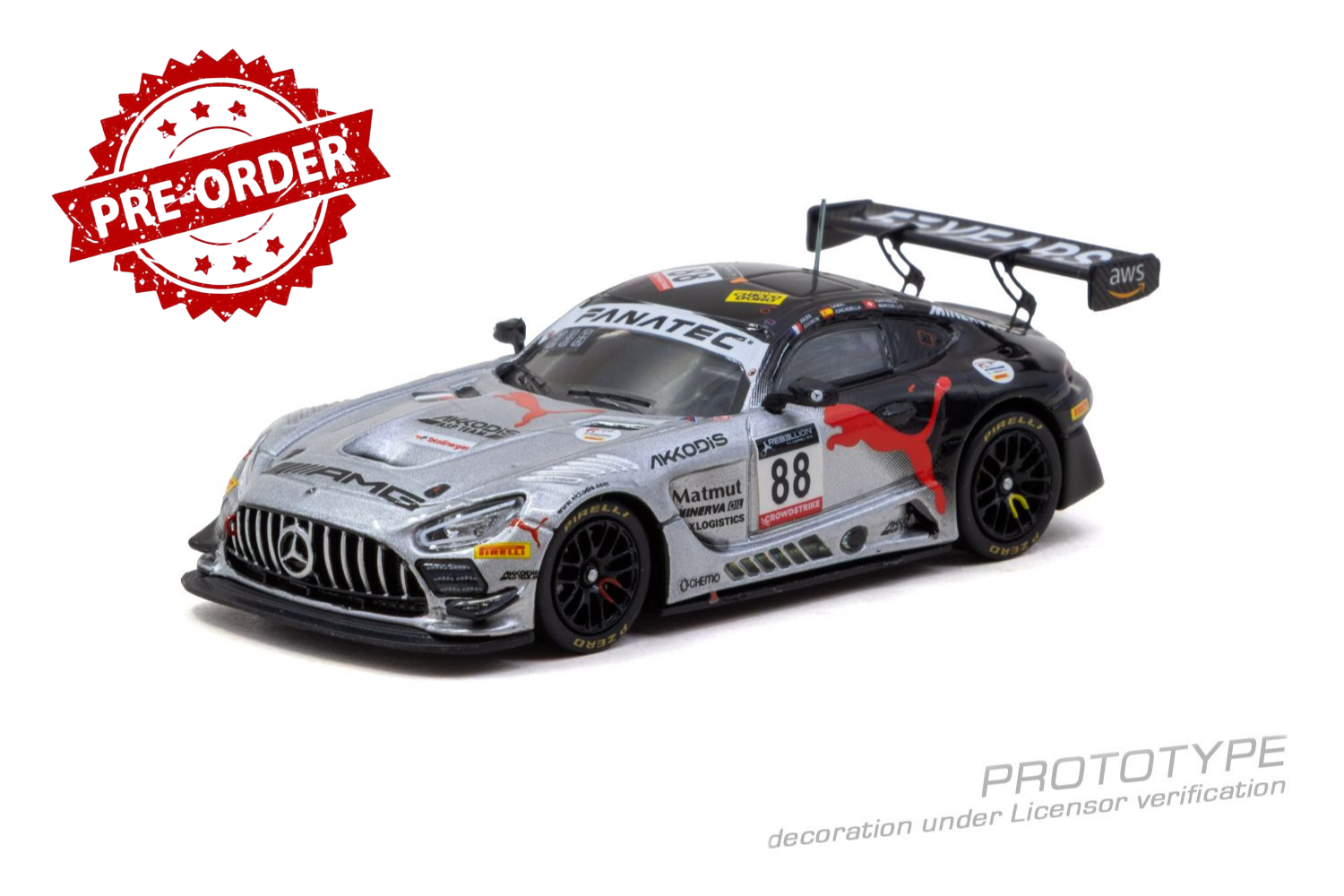 (Pre-order) Tarmac Works 1/64 Mercedes-AMG GT3 24h of SPA 2022 Winner