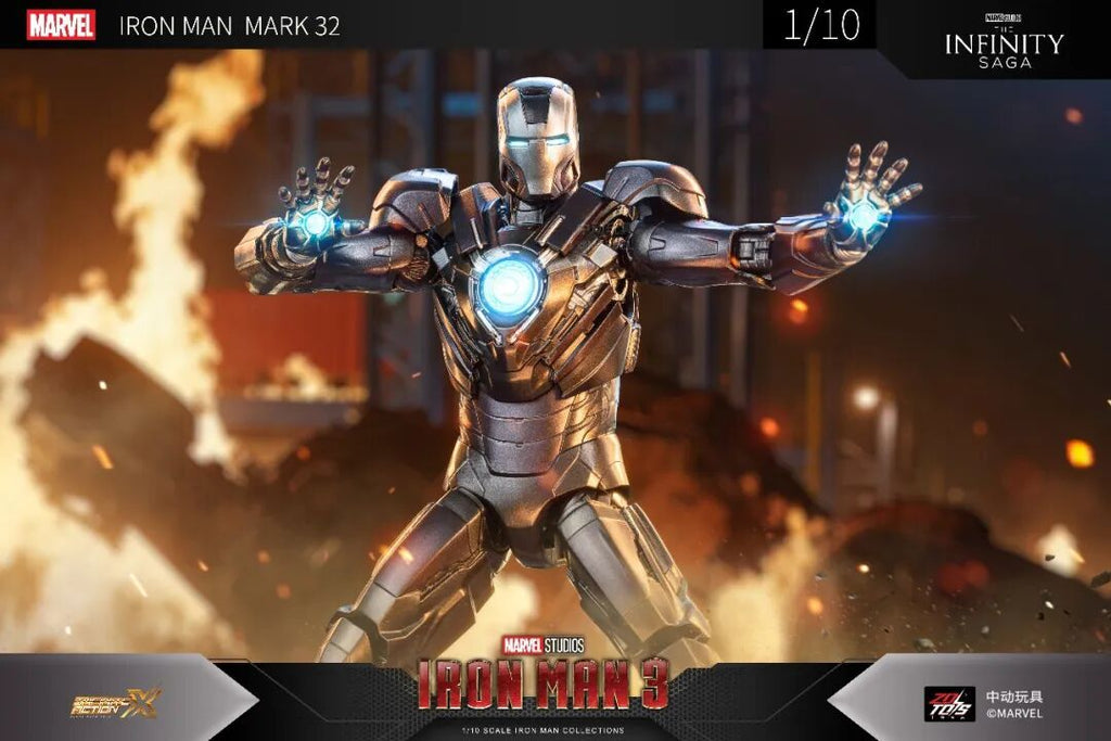ZD Toys Marvel Iron Man 3 1/10 Iron Man MK32 Action Figure