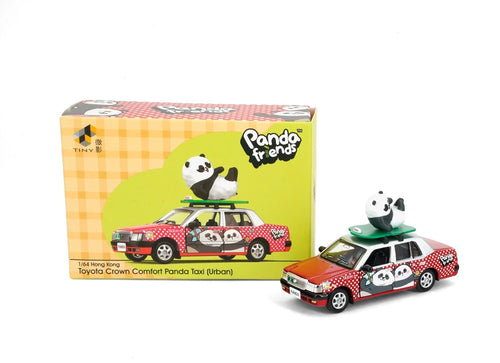 Load image into Gallery viewer, Tiny City Die-cast 1/64 - Tiny x Panda Friends Toyota Crown Comfort Taxi (Urban)
