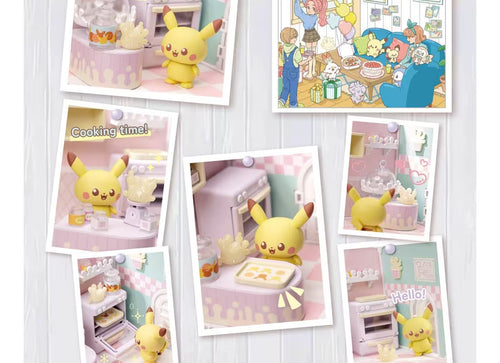 Load image into Gallery viewer, Takara Tomy Pokemon PokePiece House Kitchen Milcery &amp; Pikachu set
