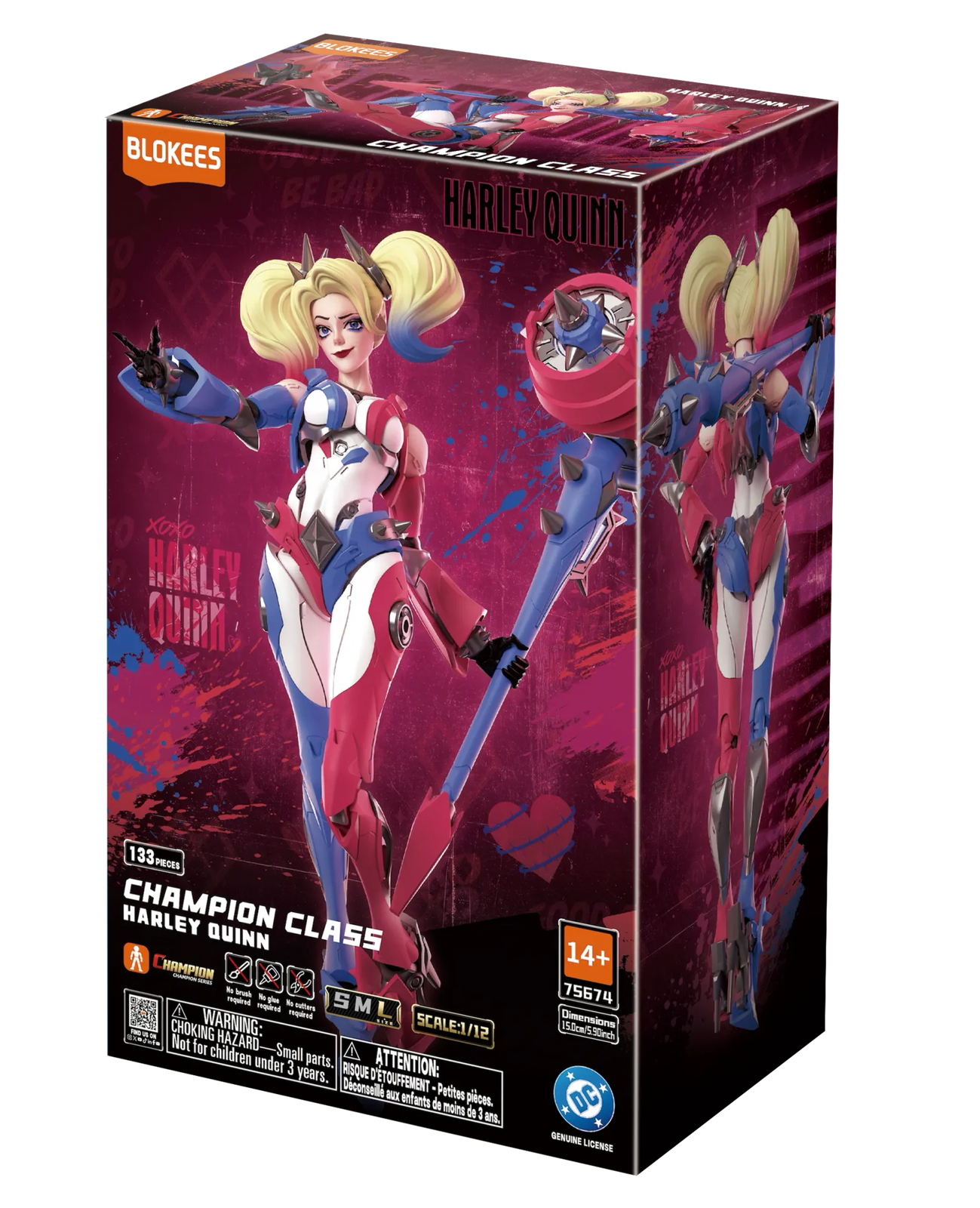 Blokees Figures -  Batman Champion Classic 04 Harley Quinn 75674 Model Kit