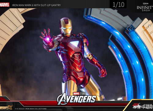 Load image into Gallery viewer, ZD Toys Marvel Avengers 1/10 MK6 With Suit-up Gantry Action Figure Set
