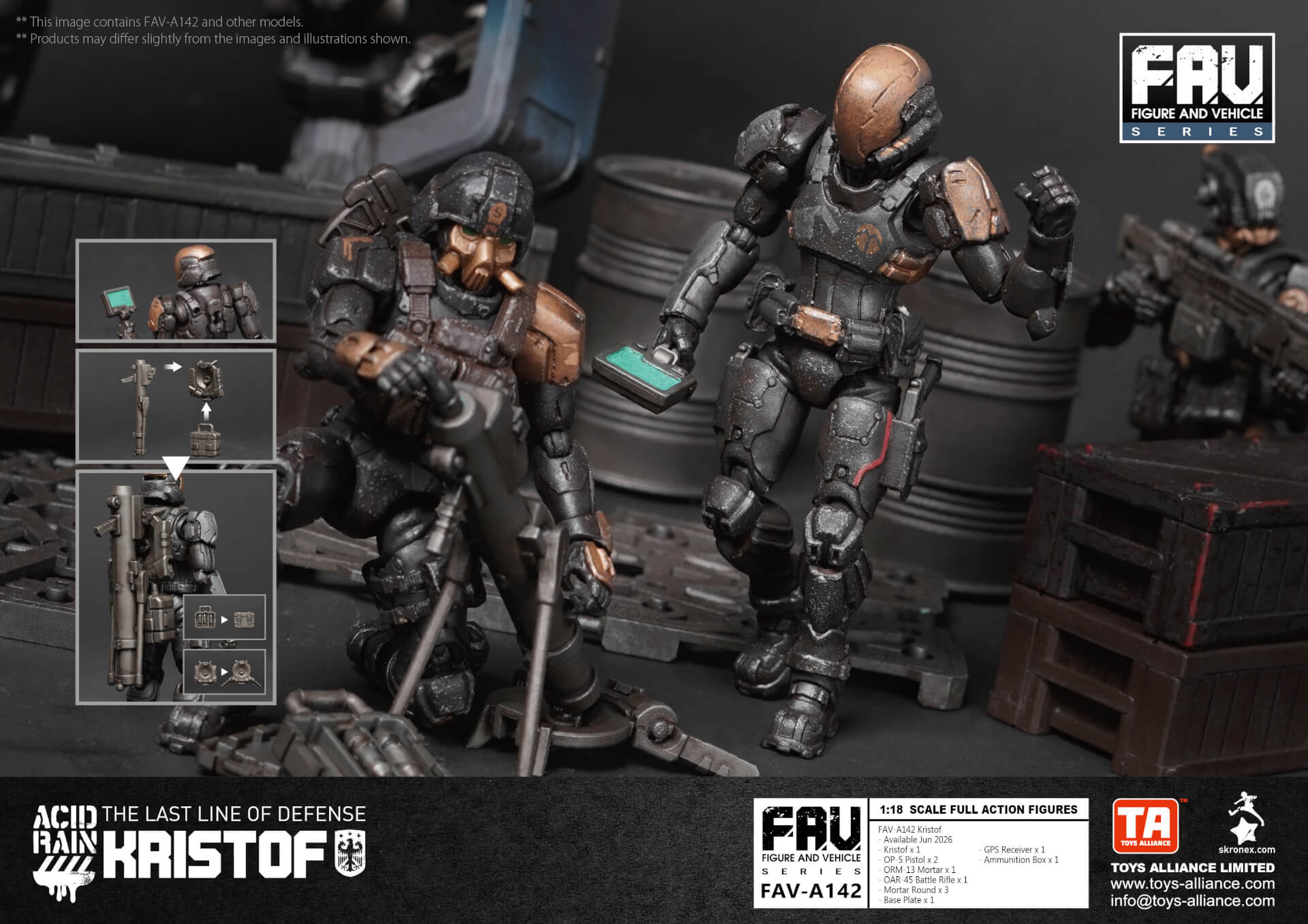 Toys Alliance 1/18 Acid Rain FAV-A142 Kristof Action Figure