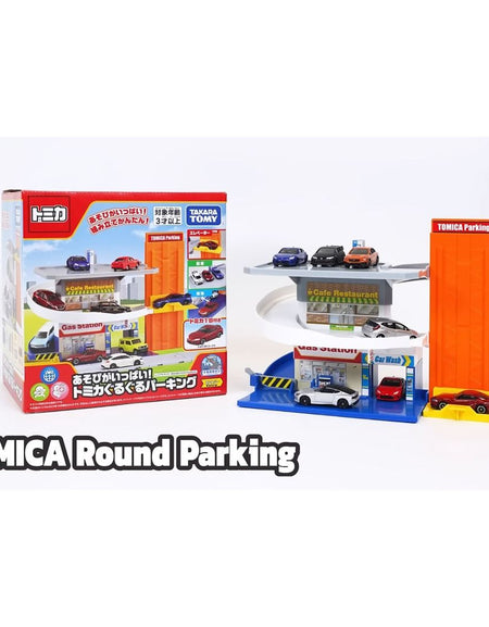 Takara Tomy Tomica World Town Series - Many Gimmicks! Round Parking Playset