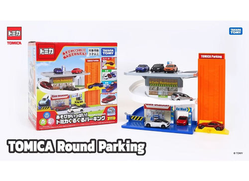 Load image into Gallery viewer, Takara Tomy Tomica World Town Series - Many Gimmicks! Round Parking Playset
