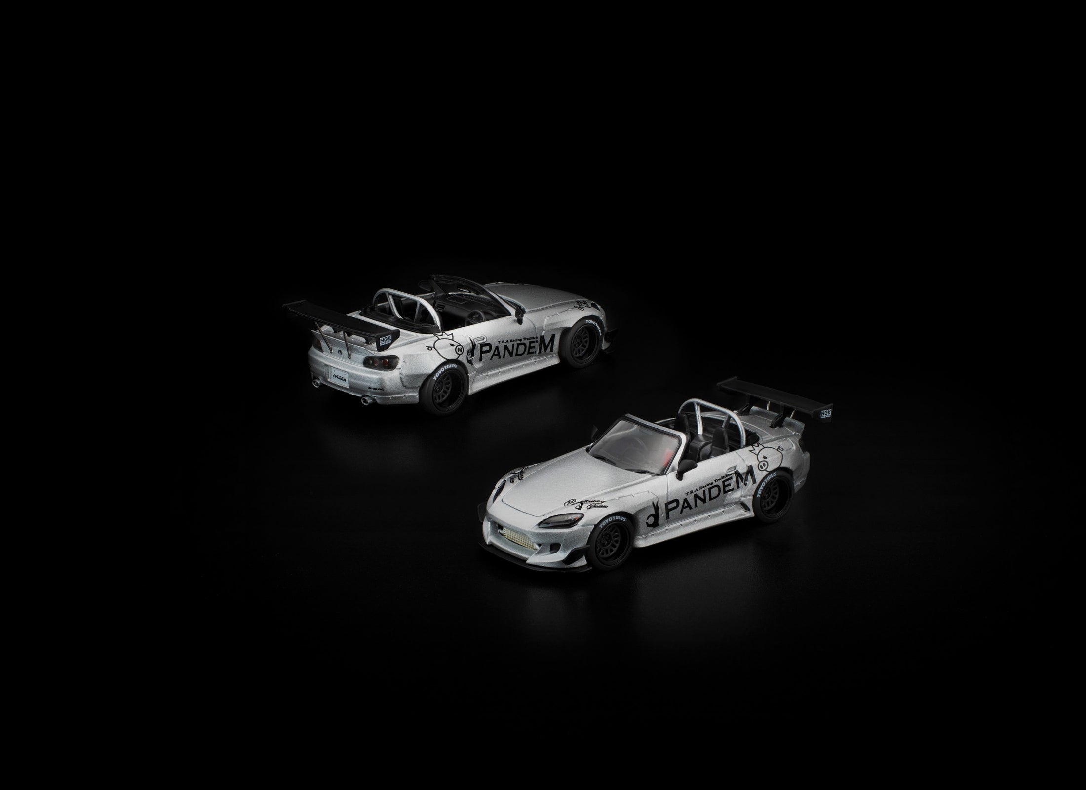 (Pre-order) POPRACE 1/64 PANDEM S2000 SILVER #PR640451 Diecast Model Car