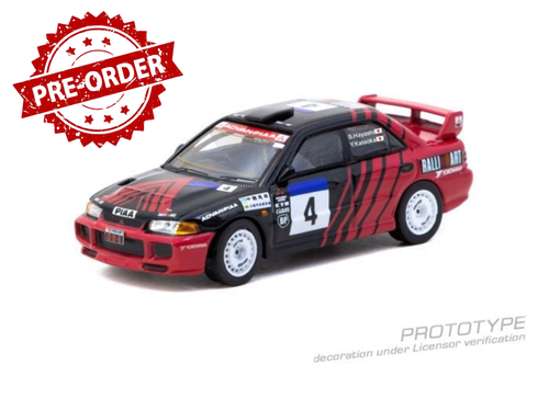 Load image into Gallery viewer, (Pre-order) Tarmac Works 1/64 Mitsubishi Lancer Evolution III China Rally 1998
