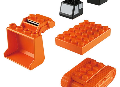 Load image into Gallery viewer, Takara Tomy Tomica Plarail Blocks Bulldozer set
