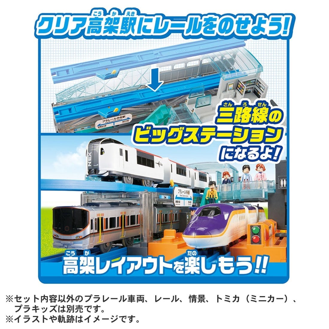 Takara Tomy Plarail Lever Action & Sound! Big Station Playset