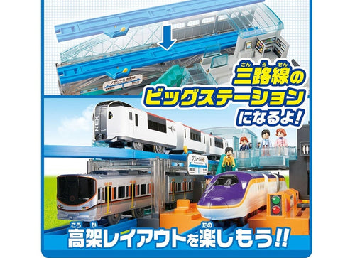 Load image into Gallery viewer, Takara Tomy Plarail Lever Action &amp; Sound! Big Station Playset
