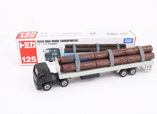 Load image into Gallery viewer, Takara Tomy TOMICA No.125 Long Isuzu Giga Wood Transporter Diecast Toy Car
