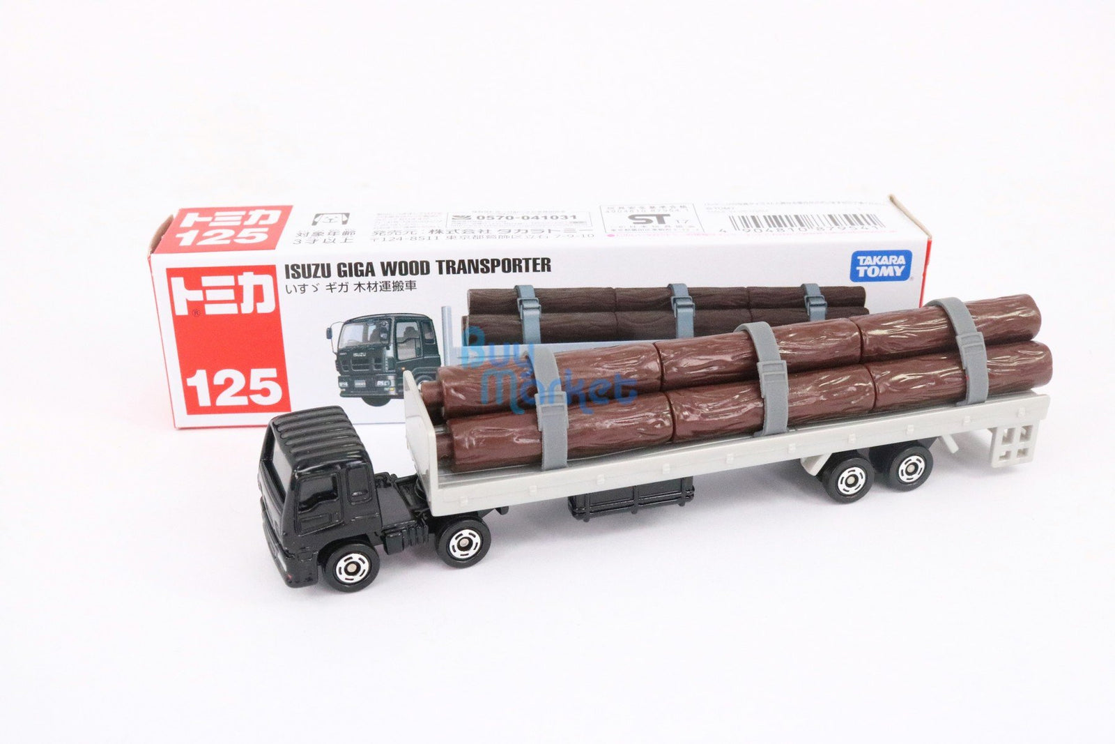 Takara Tomy TOMICA No.125 Long Isuzu Giga Wood Transporter Diecast Toy Car