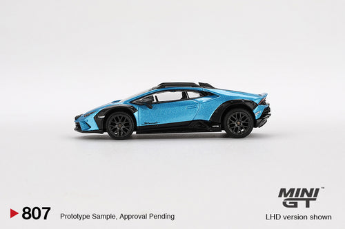 Load image into Gallery viewer, Mini GT #807 1/64 Lamborghini Huracán Sterrato Blu Aegir RHD Model
