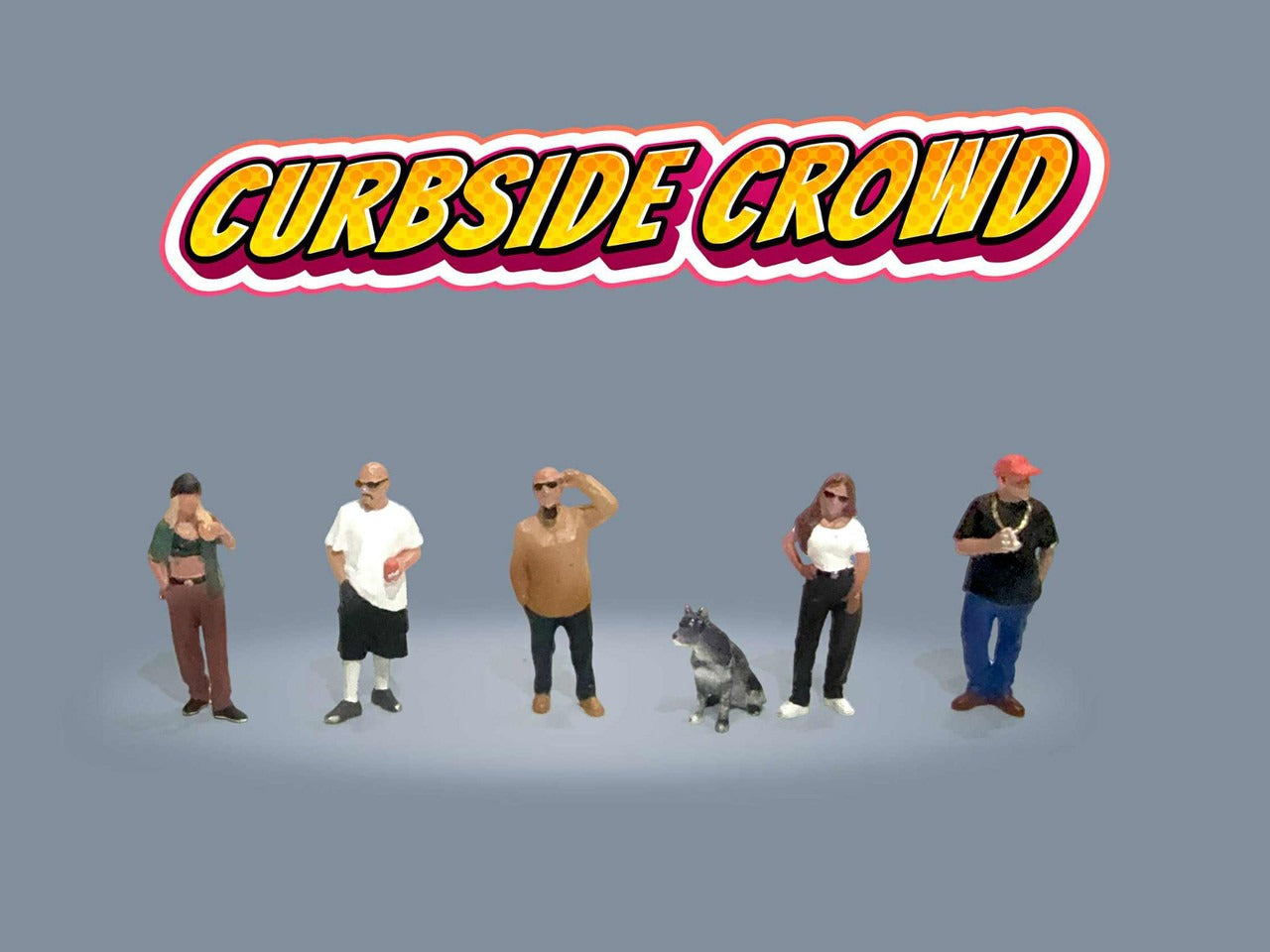 American Diorama 1:64 Figure Set: Curbside Crowd Full Set #AD-2429