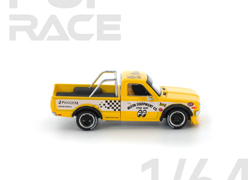 Load image into Gallery viewer, POPRACE 1/64 PANDEM DATSUN 620 - MOONEYES Diecast Model Car
