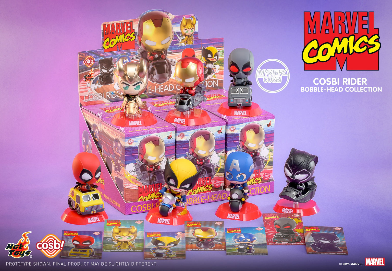 Hot Toys Marvel Comics - Marvel Cosbi Rider Bobble-Head Collection (Set of 6)