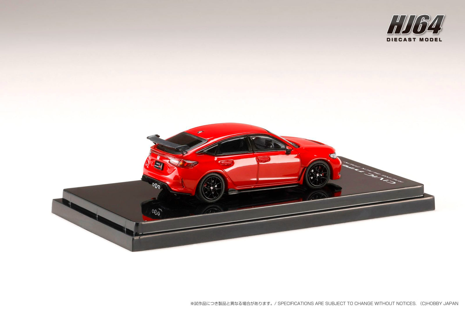 Hobby JAPAN 1/64 1/64 Honda CIVIC TYPE R (FL5) RACING BLACK Package RED Model