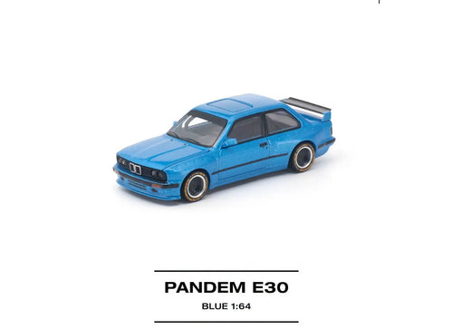 Load image into Gallery viewer, (Pre-order) POPRACE 1/64 - PANDEM E30 BLUE Opening Front Hood Detailed Engine
