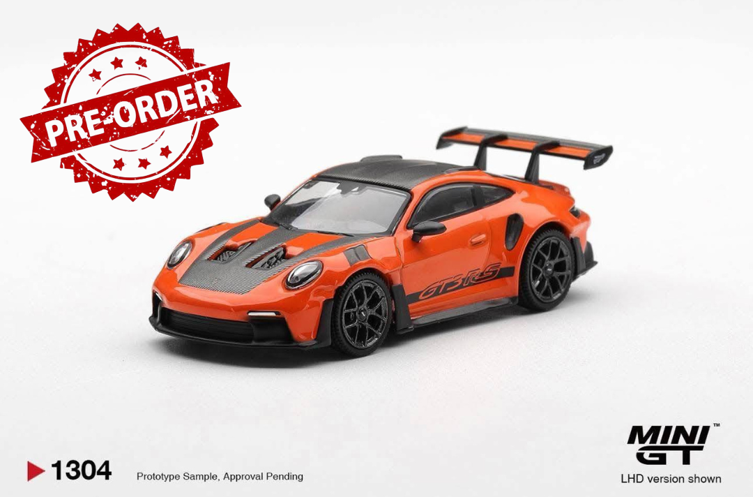(Pre-order) Mini GT #1304 Porsche 911 (992) GT3 RS Weissach Gulf Orange RHD