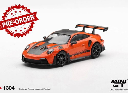 Load image into Gallery viewer, (Pre-order) Mini GT #1304 Porsche 911 (992) GT3 RS Weissach Gulf Orange RHD
