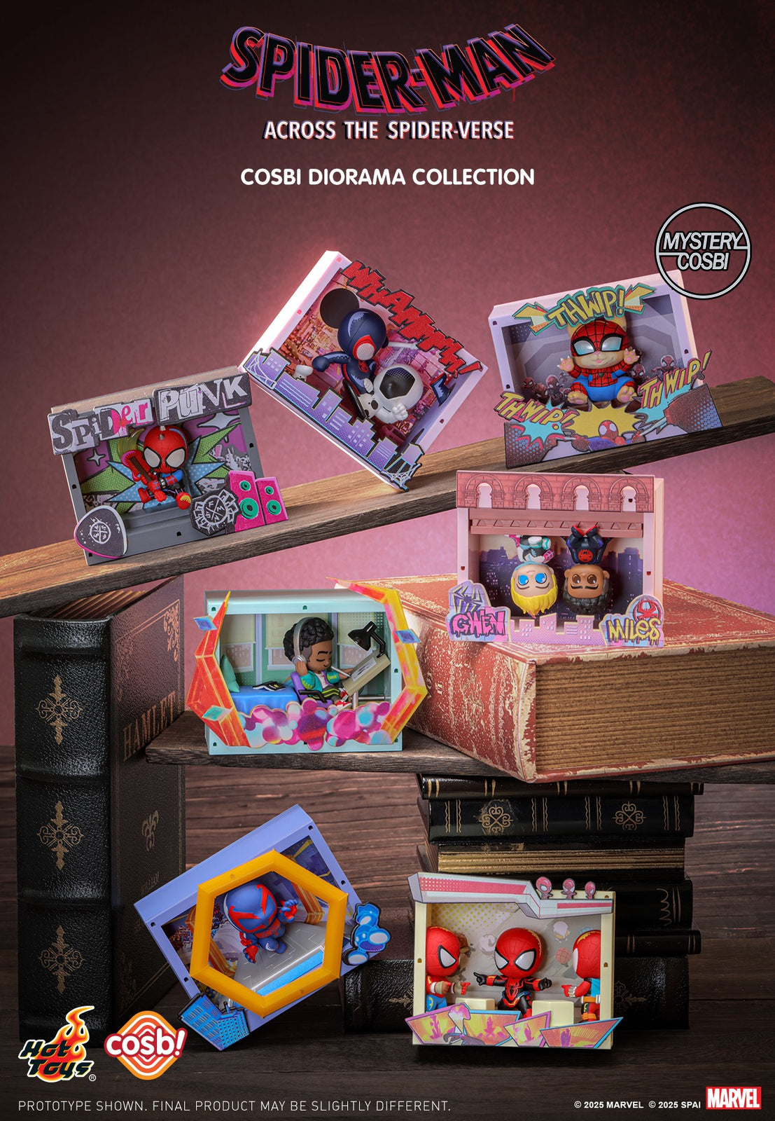 Hot Toys Spider-Man: Across The Spider-Verse Cosbi Diorama Collection (Set of 6)