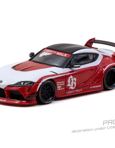 (Pre-order) Tarmac Works 1/64 LB-WORKS TOYOTA SUPRA (A90) Red Diecast Model